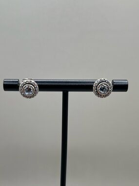 Pandora Brilliant Legacy Sterling Silver Halo Post Earrings